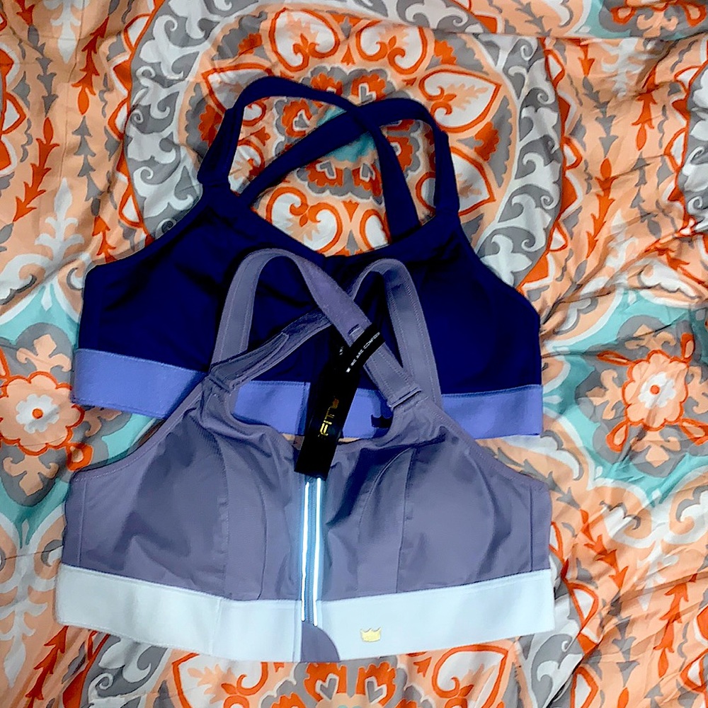 * 1 Luxe SHEFIT SIZE 38D Blue an light Purple BRA,   * 1 Purple and White 38DBRA